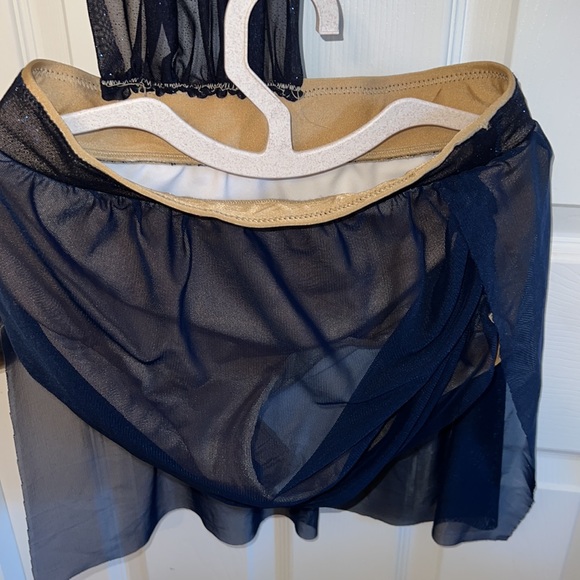 Lyrical Blue & Gold costume two pieces connected by mesh - Picture 10 of 14